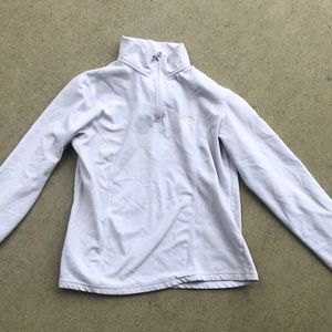 white north face fleece quarter zip